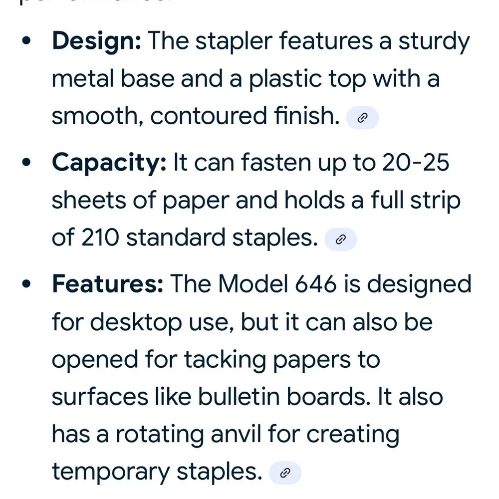 Swingline Black Stapler, model 646xx, Black